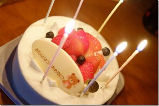 糖質制限し低カロリーのホールケーキを誕生日に!(大分県別府市)