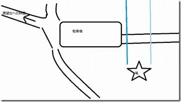 白糸の滝から展望台へのアクセスマップ