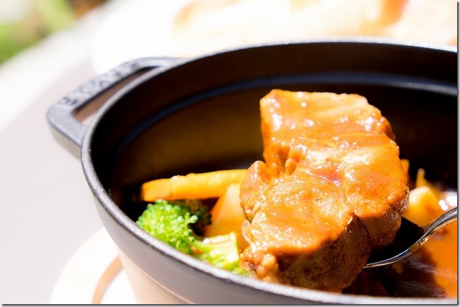 室見川沿いのパン屋さんのランチのポークシチュー 室見川沿いのパン屋さんのランチのポークシチュー