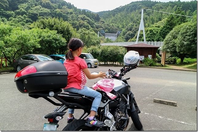 糸島、ゆらりんこ橋へバイクで
