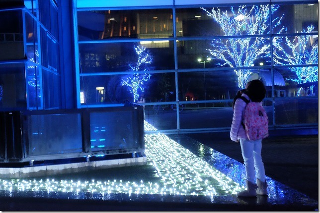 子供と福岡タワーのイルミネーション 子供と福岡タワーのイルミネーション