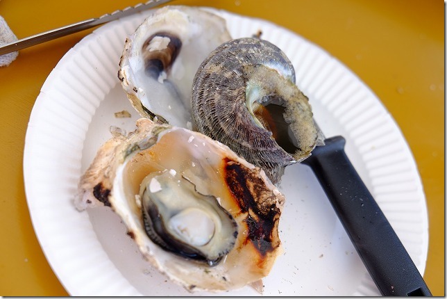 糸島牡蠣小屋、福吉漁港・伸栄丸（佐々木）の焼き牡蠣