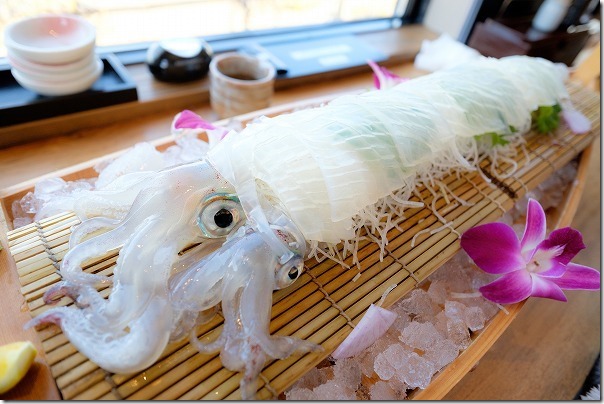 糸島波平のイカ活き造り定食 糸島波平のイカ活き造り定食