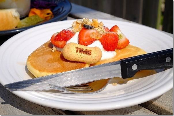 糸島TIMEのモーニング、パンケーキ