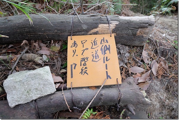 山側ルートで下山