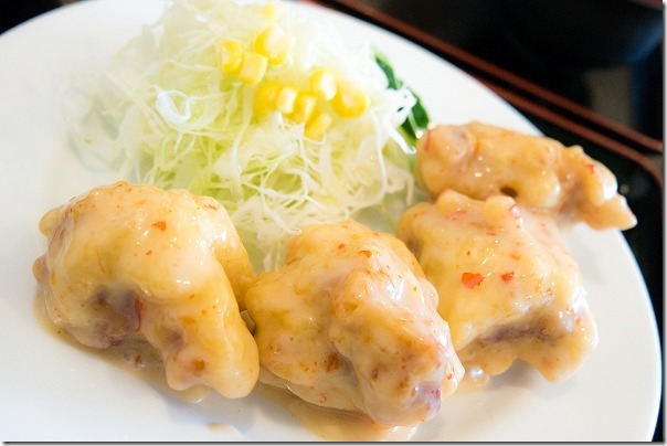 ビバーチェ食堂の鶏天のチリマヨ定食 ビバーチェ食堂の鶏天のチリマヨ定食