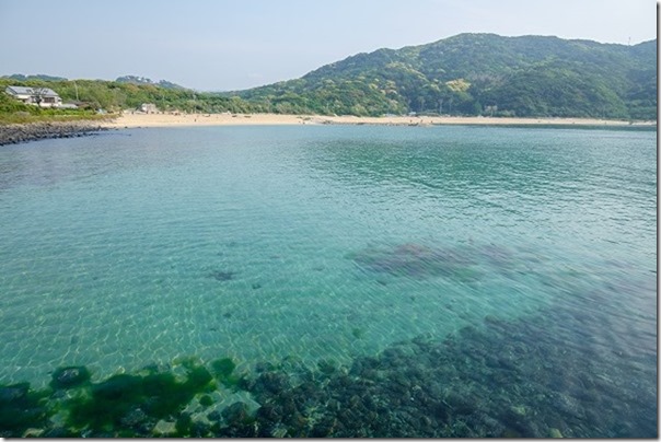 糸島,芥屋海水浴場の透明度の高い海