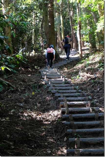 可也山登山,登山道,糸島,階段 可也山登山,登山道,糸島,階段