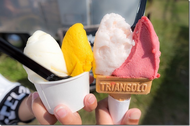 糸島芥屋のロイターマケットでアイスのジェラート 糸島芥屋のロイターマケットでアイスのジェラート