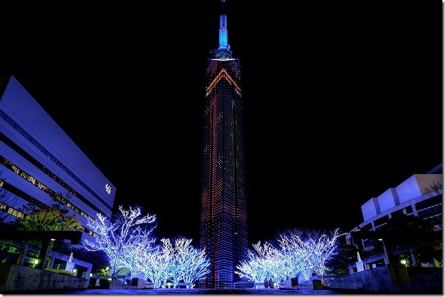 福岡タワーのクリスマスイルミネーション2019