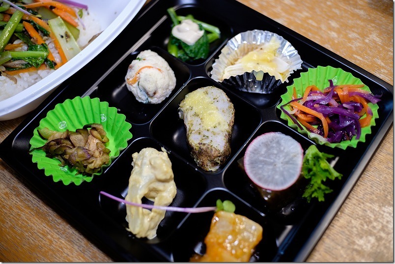 ダンザパデーラで糸島野菜たっぷりのお弁当、品数いっぱい ダンザパデーラで糸島野菜たっぷりのお弁当、品数いっぱい