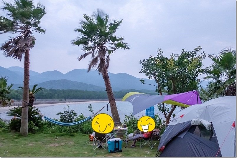 糸島でキャンプ、HIDEAWAY、sunset、campのハンモック 糸島でキャンプ、HIDEAWAY、sunset、campのハンモック