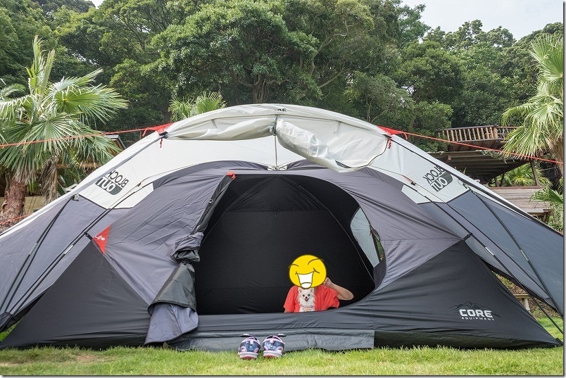 糸島でキャンプ、CoreBlockoutのテントを利用