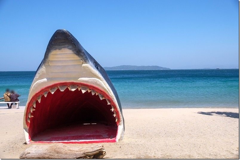 糸島こころ旅、ざうお本店・サメオブジェ 糸島こころ旅、ざうお本店・サメオブジェ