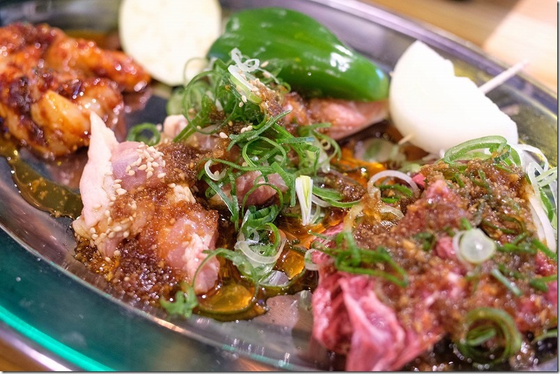 上の焼肉屋のランチの焼肉セット、糸島