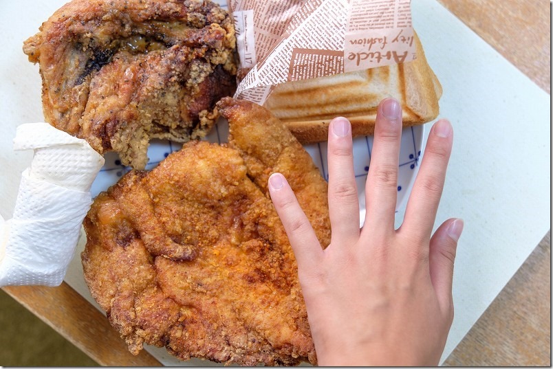 糸島ドライブでテイクアウト　ホットサンドとチキン