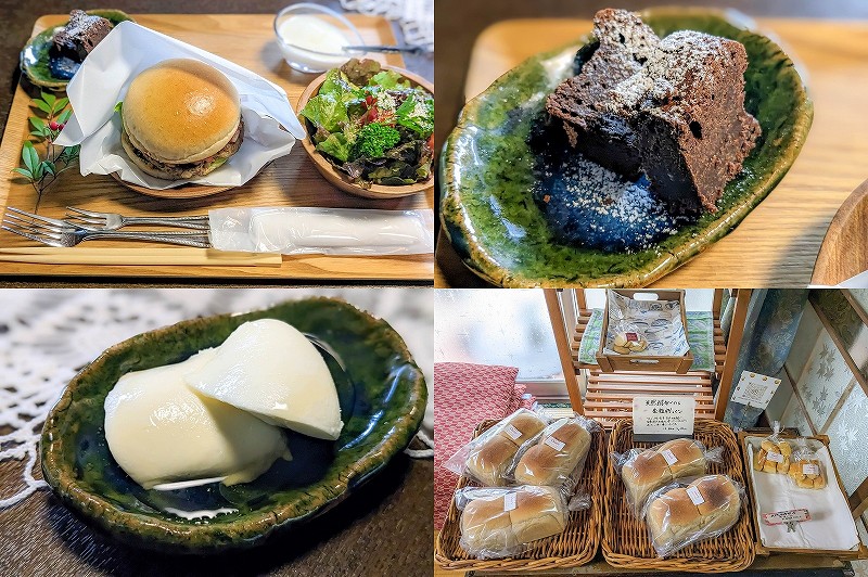 シェリル　古民家カフェ　で　糸島バーガーとパン（糸島市二丈・福吉近く）