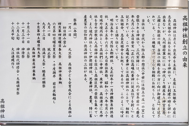 糸島、高祖神社の御祭神、由来