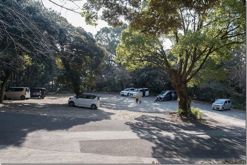 糸島、高祖神社の駐車場