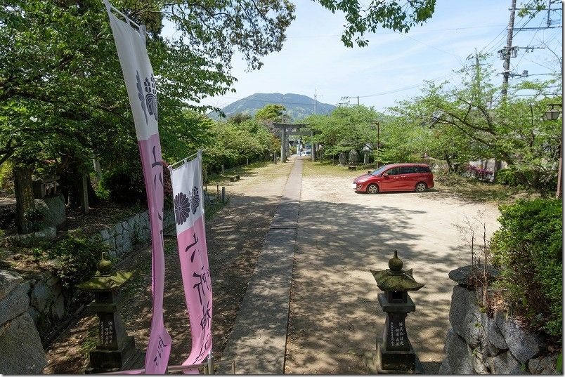 糸島、六所神社の駐車場 糸島、六所神社の駐車場