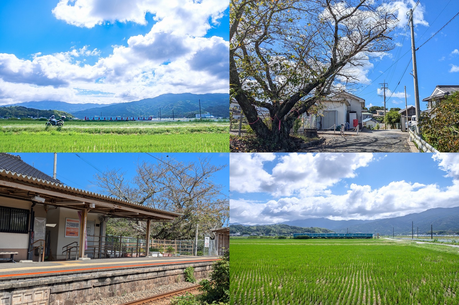 NHK朝ドラ　おむすび 一貴山駅と電車と自転車のシーンの糸島ロケ地