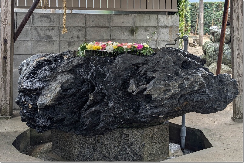 糸島市井原 住吉神社の花手水 糸島市井原 住吉神社の花手水