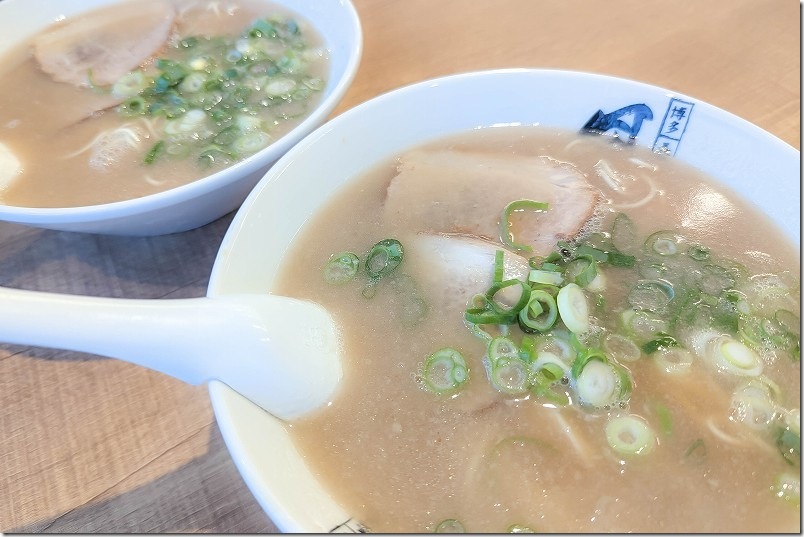 豚骨ラーメンを食す｜風靡 今宿店