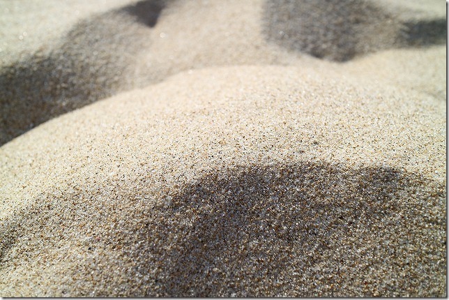 鳴き砂のアップ