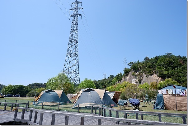 大久野島のキャンプ場付近
