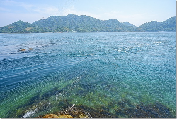 大久野島の急な海の流れ