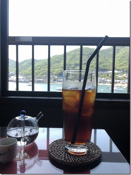 鞆の浦、古民家カフェ　「茶房 船番所」からの眺め