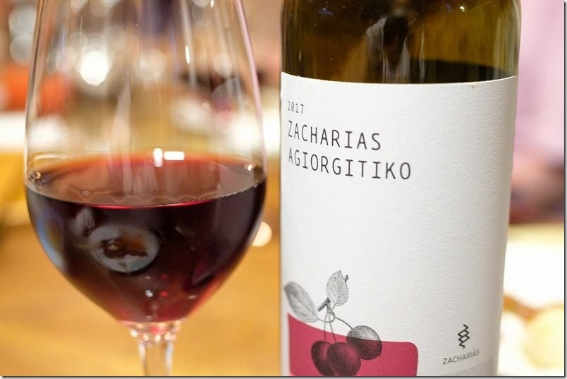 ２０１７、ZACHARIAS、AGIORGITIKOの赤ワイン