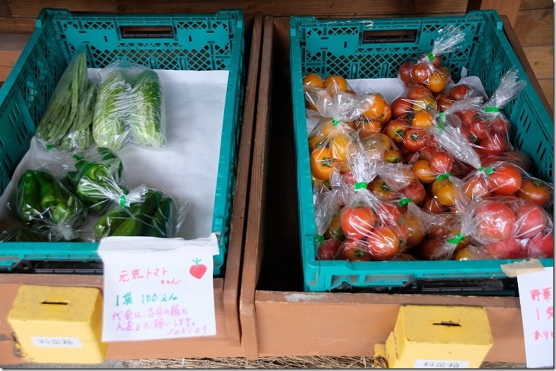 池山水源の野菜の直売所