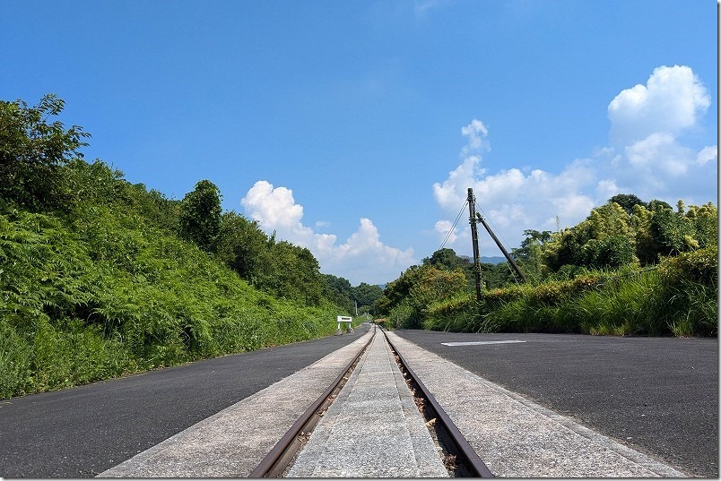 平成筑豊鉄道 赤駅（あかえき）の観光トロッコ列車（線路）