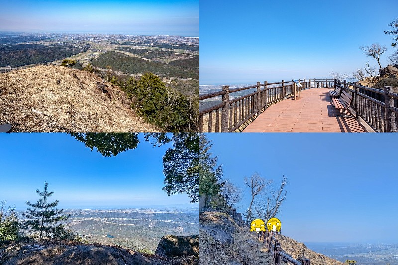 八面山 展望台【八面山園地 天空の道を散策～東側展望所～箭山神社】（大分県中津市）