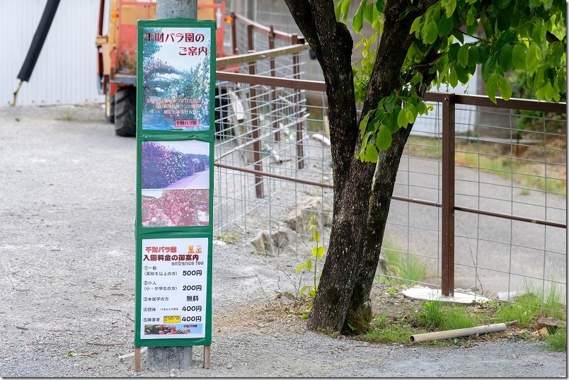 千財バラ園 入園料