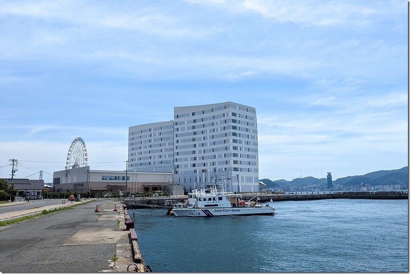 豊前田通りが再び9号線と合流する付近から海側