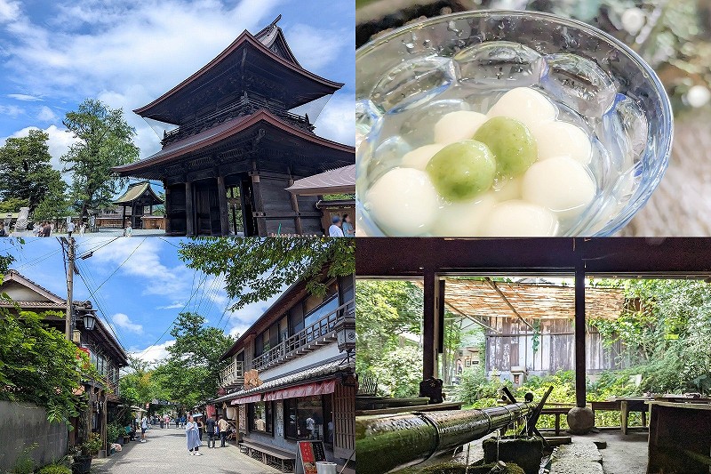 「かんざらしの店 結」で600円の白蜜、黒蜜の白玉和風スイーツ【阿蘇神社周辺を散策】