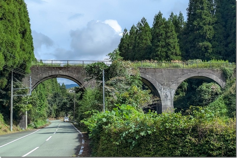 熊本県小国町 ホタルの里温泉 鉄道の橋架