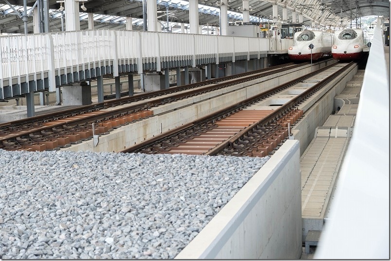 長崎駅へ到着【西九州新幹線の終点】 車両止め