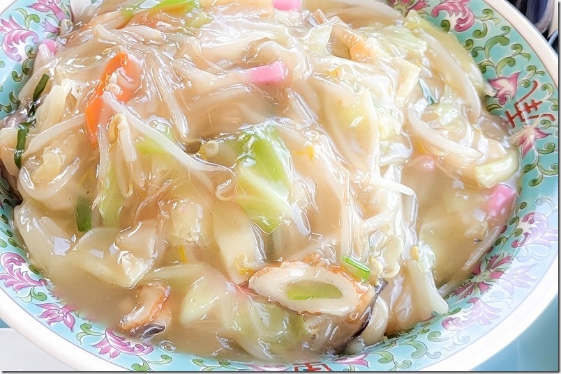 大島 五味八珍でランチ 皿うどん 甘い味わい