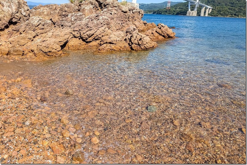 五味八珍から海へ【大島大橋公園の海岸】