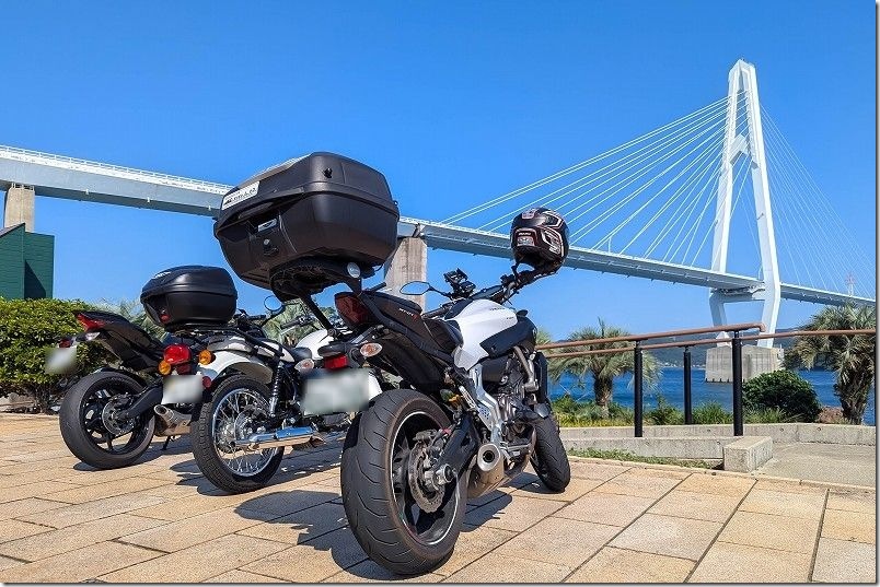 大島大橋公園内にある五味八珍 長崎県西海市にある大島へ大島大橋を渡ってバイクツーリングでランチ