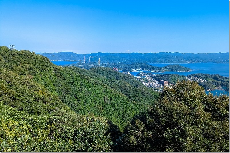 百合ケ岳公園展望台 階段で登った先からの展望