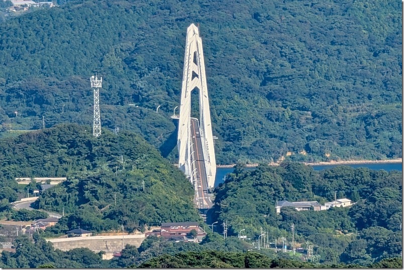 百合ケ岳公園展望台から見た大島大橋