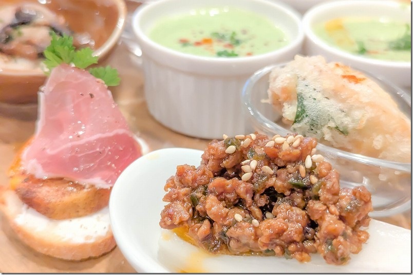 3900円ディナーコースを実食レビュー 前菜5種 3900円ディナーコースを実食レビュー 前菜5種