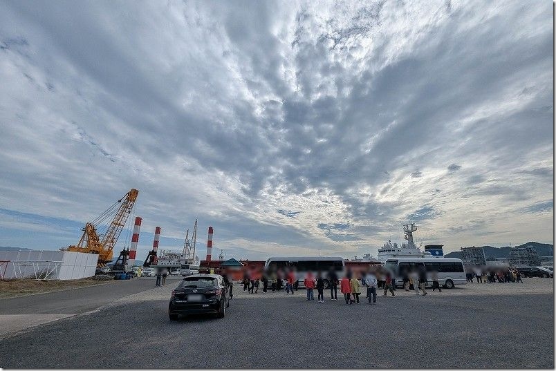 唐津東港～妙見埠頭へシャトルバスの移動時間・待ち時間