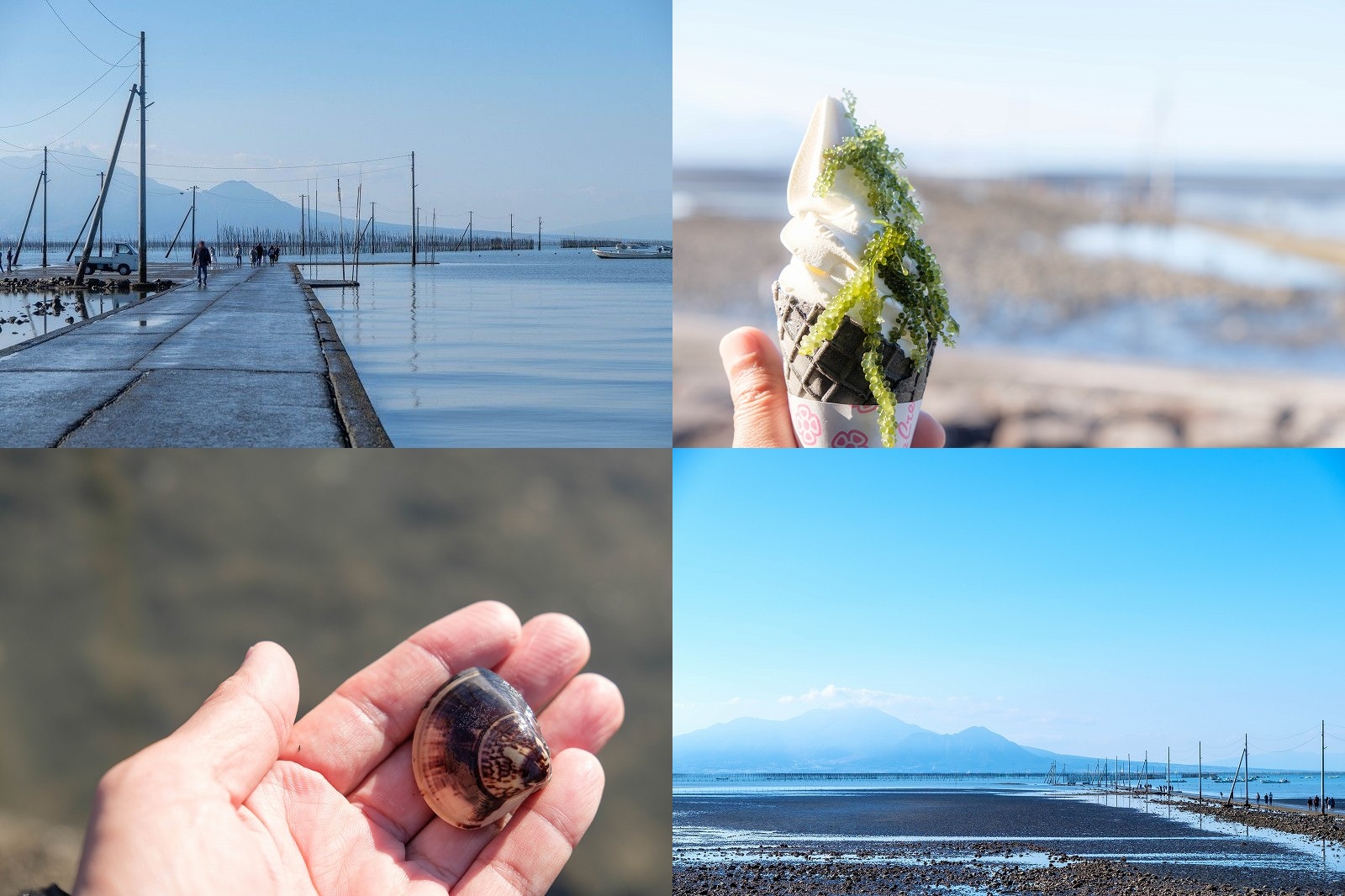 長部田海床路を干潮時に歩いて分かった注意点と所要時間【写真多数／海ぶどうソフト400円も体験】