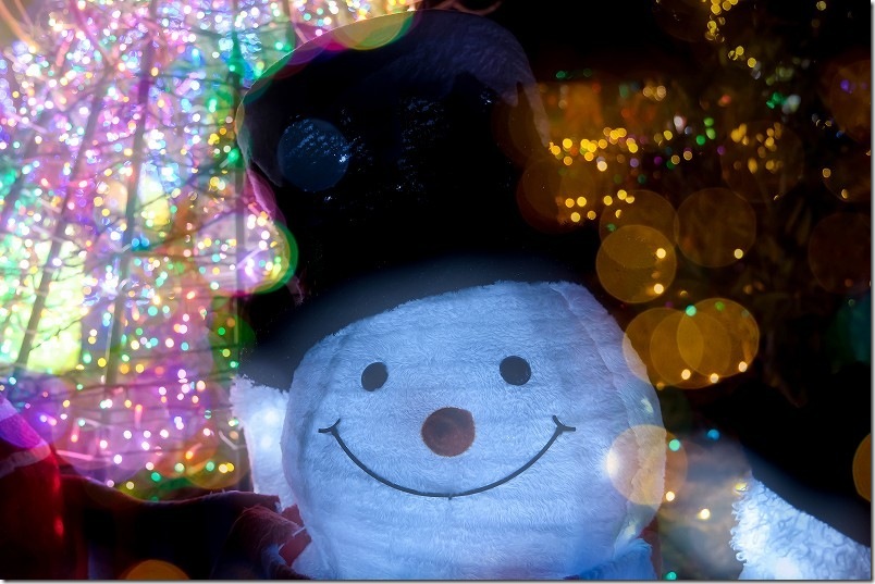 道の駅 おおとう桜街道のイルミネーション 雪だるま 道の駅 おおとう桜街道のイルミネーション 雪だるま