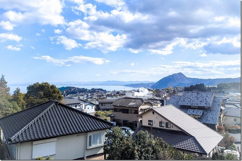 お食事処 燈の店内から見渡した別府湾への景観